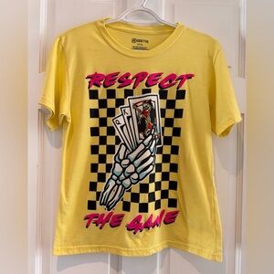 RGSTR Boys Graphic T-Shirt Respect the Game Skeleton Cards - Size 14/16